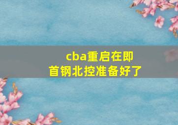 cba重启在即 首钢北控准备好了